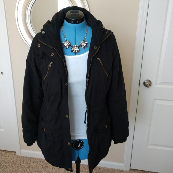 Merona Black Utility Jacket Size Large - Picture 2 of 7